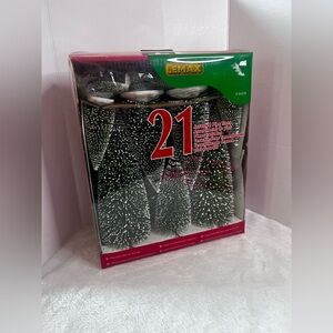 Lemax Assorted Pine Trees W/Snow Christmas Holiday Village Decoration Set Of 21